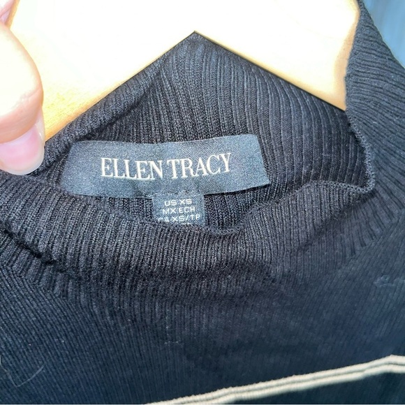 NWT Ellen Tracy Jewel Ribbed Blouse - Picture 5 of 5
